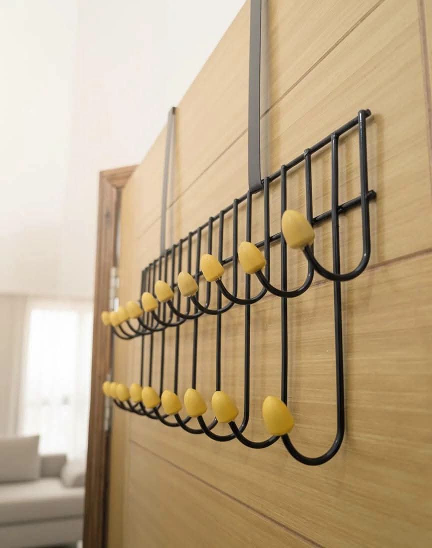 19 Hooks 2-Layer Heavy Duty Door Back Hanger for Clothes & Accessories | 19 Hooks Door Hanger thumbnail 2
