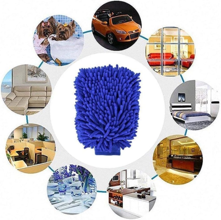 Microfiber Car Wash Gloves Super Soft Chenille Car Bike Washing Glove Scratch Free Car Detailing Cleaning Gloves Bangladesh thumbnail 3
