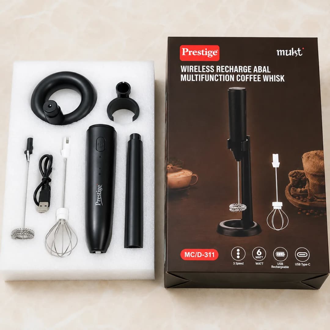 Prestige Rechargeable Coffee Whisk Mixer with Stand MC-D-311, Prestige Mukti Wireless thumbnail 2