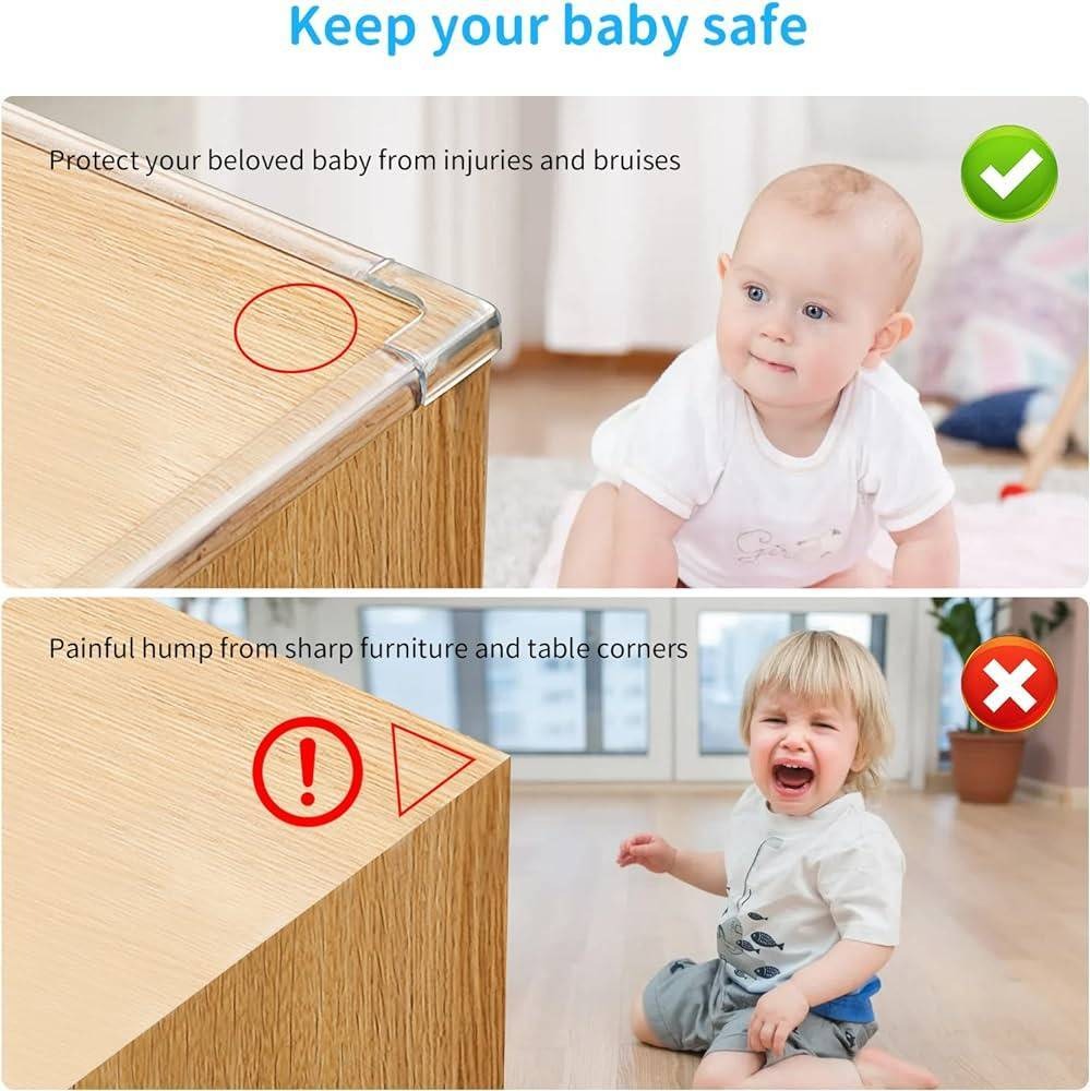 Baby Safety Table Corner Protector 4Pcs Set | PVC Edge & Corner Guard for Furniture thumbnail 2