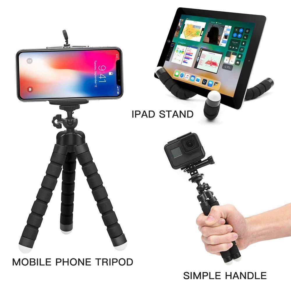Flexible Octopus Phone Holder, Adjustable Mobile Phone Tripod Stand, Flexible Mini Octopus Tripod Portable Stand for Camera and Smartphone