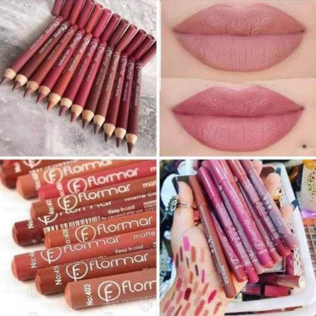 Flormar Matte Perfect Lip Liner Pencil Set (Pack of 12) – Waterproof & Long-Lasting Lip Contour Pencils thumbnail 5