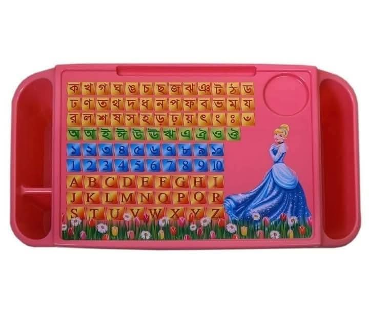Multifunctional Kids Plastic Study Table with Storage Box – Baby Snack & Lap Desk thumbnail 3