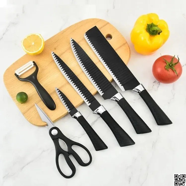 Zepter Professional Knife Set – 6 Pcs Kitchen Knife Set with Peeler & Scissor thumbnail 3