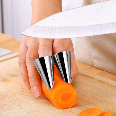 2Pcs Stainless Steel Finger Guard – Safe Cutting Kitchen Tool