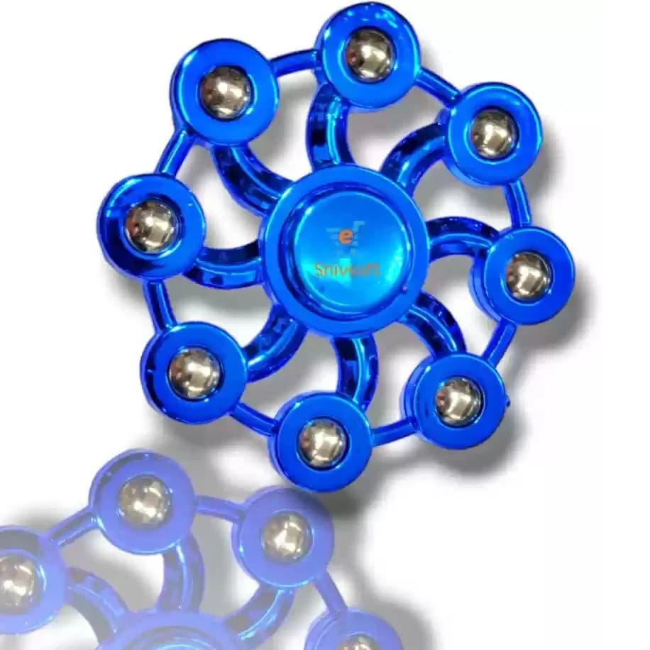 Metallic Fidget Puzzle Ball Bearing Spinner 6 Goli Big Size, Spinner Toy thumbnail 2