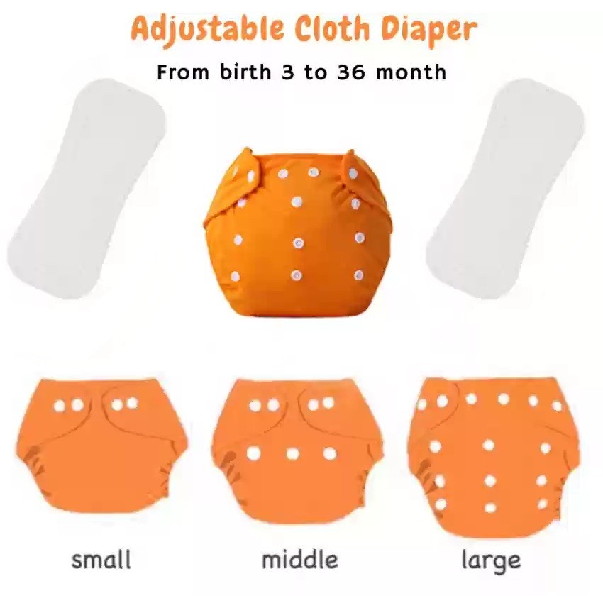 Washable Baby Diaper Reusable & Waterproof | Free Size Cloth Diaper 0–3 Years thumbnail 3