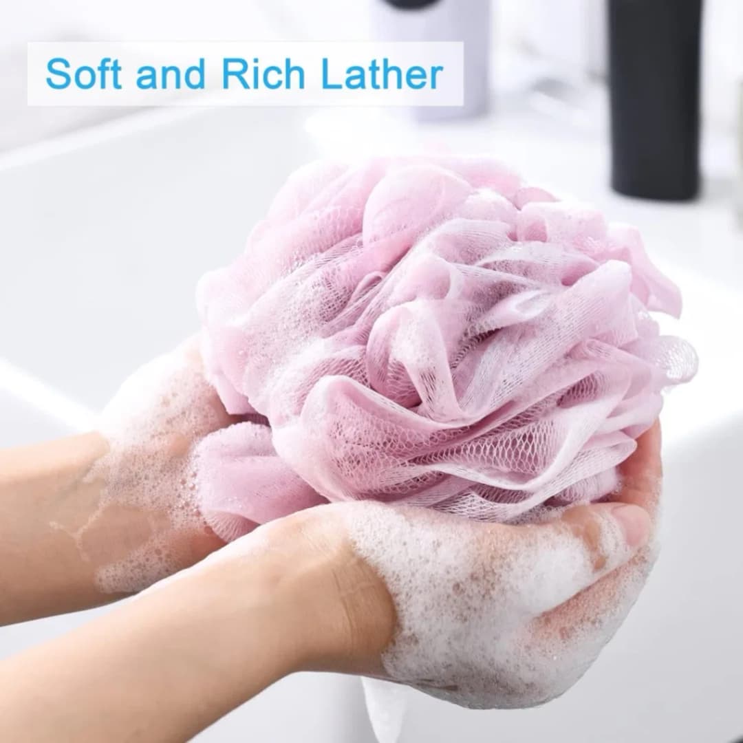 Body Wash Sponge loofah, (1 Pcs) Flower Shape Bath Balls Cute Shower Flower Bath Mesh Sponges Loofah thumbnail 2