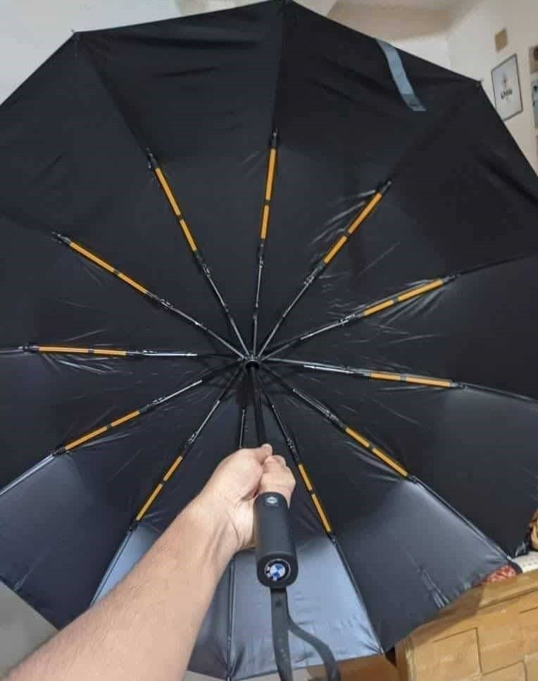 BMW Motorsport Premium 12-Rib Automatic Umbrella – Heavy Duty Auto Open & Close Folding Umbrella with Branded Case thumbnail 6