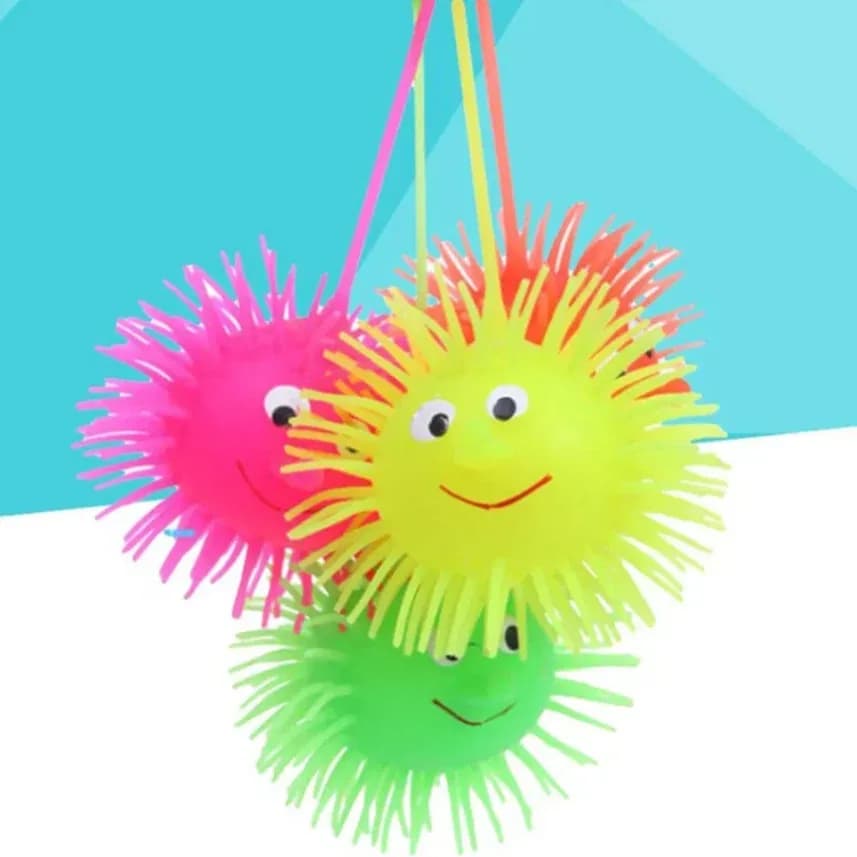 LED Puffer Balls Toy, Glowing Puffer Balls with Hanging Loop Flashing Puffer Light thumbnail 2