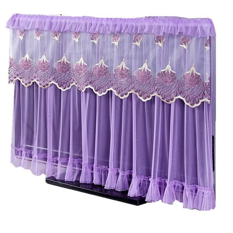 65 Inch Smart TV Dust Cover – Premium Lace Fabric Dustproof Guard thumbnail 7