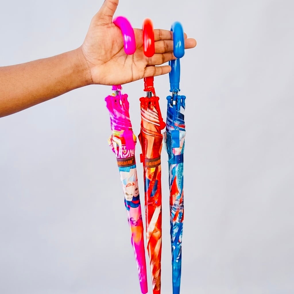 3D Printed Kids Cartoon Umbrella with Automatic Open Shaft & Free Whistle thumbnail 4
