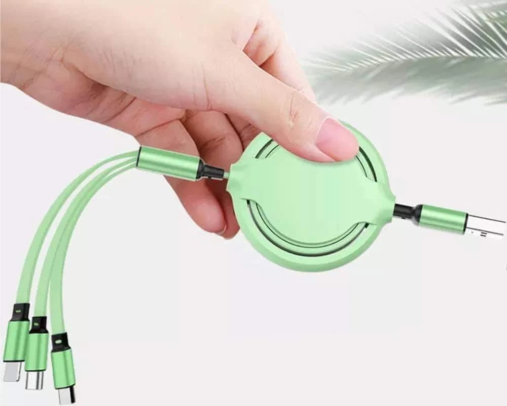 3-in-1 Retractable Multi Fast Charging Cord – Portable USB Cable for Type-C, Lightning & Micro USB thumbnail 7