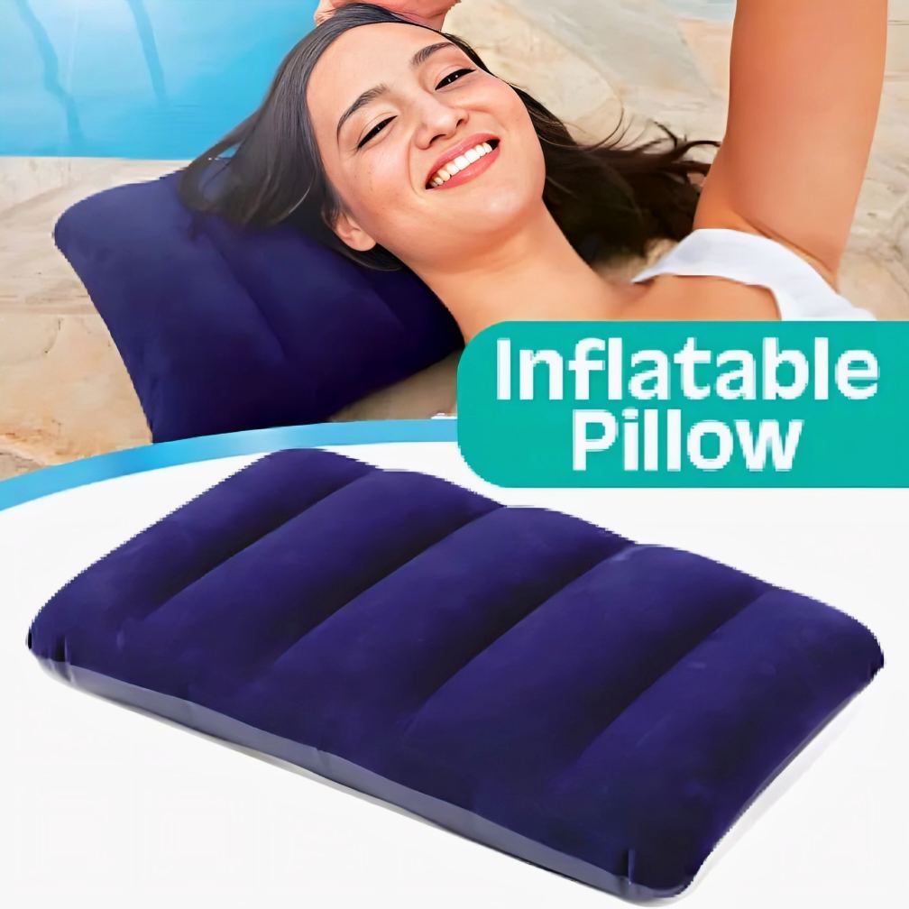 Intex Air Pillow, Soft Comfortable Air Inflatable Travel Pillow, Air Cushion Sleeping Bag