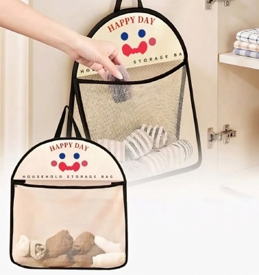 Storage Hanging Mesh Bag in Bangladesh Reusable Toy Organizer Net Bag for Bathroom Kitchen