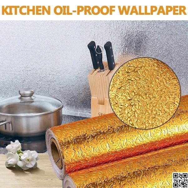 Kitchen Oil Resistant Sticker – Aluminum Foil Oil-Proof Self Adhesive Wall Sticker thumbnail 4
