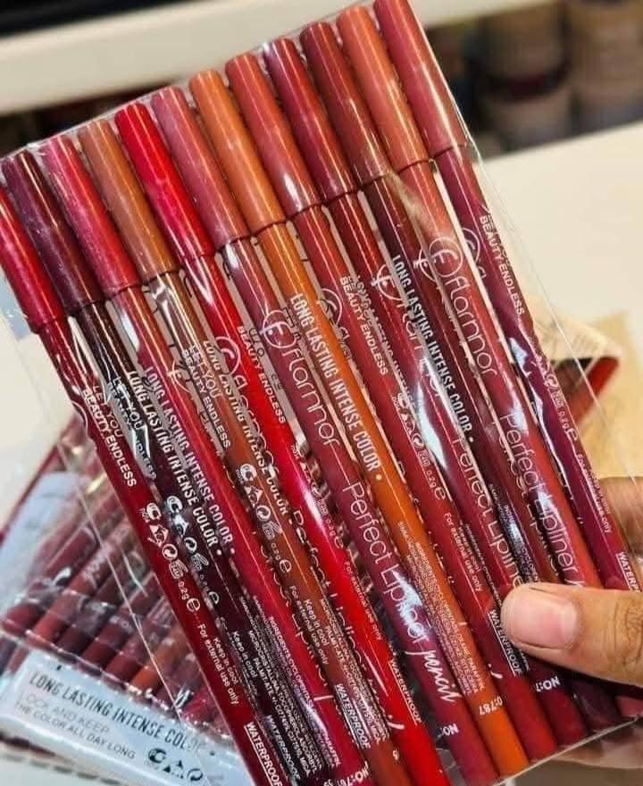 Flormar Matte Perfect Lip Liner Pencil Set (Pack of 12) – Waterproof & Long-Lasting Lip Contour Pencils thumbnail 3