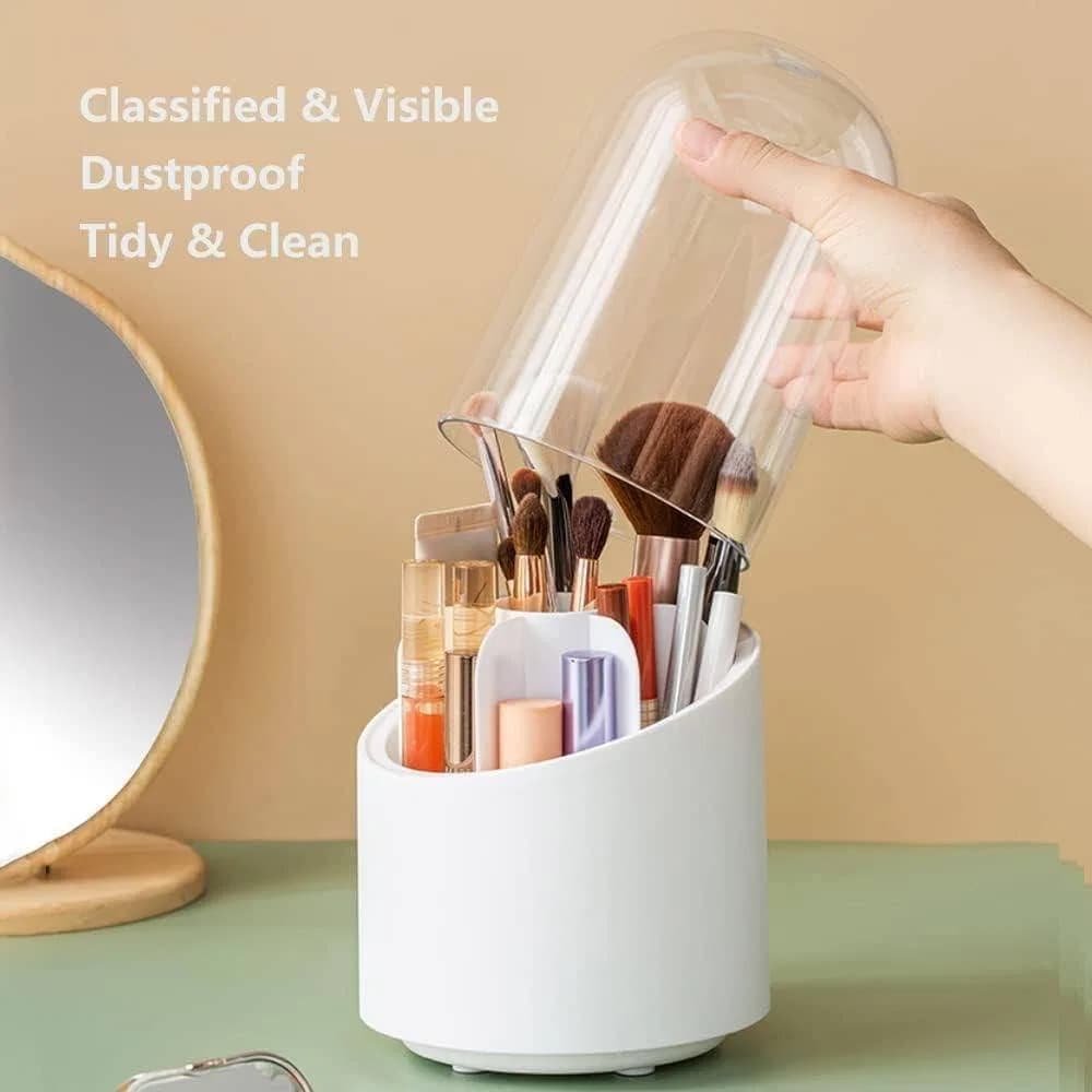 360° Rotating Makeup Brush Holder, Rotating Makeup Brushes Organizer