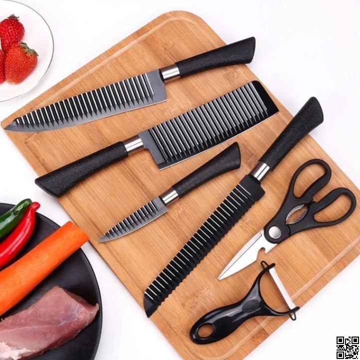 Zepter Professional Knife Set – 6 Pcs Kitchen Knife Set with Peeler & Scissor thumbnail 2