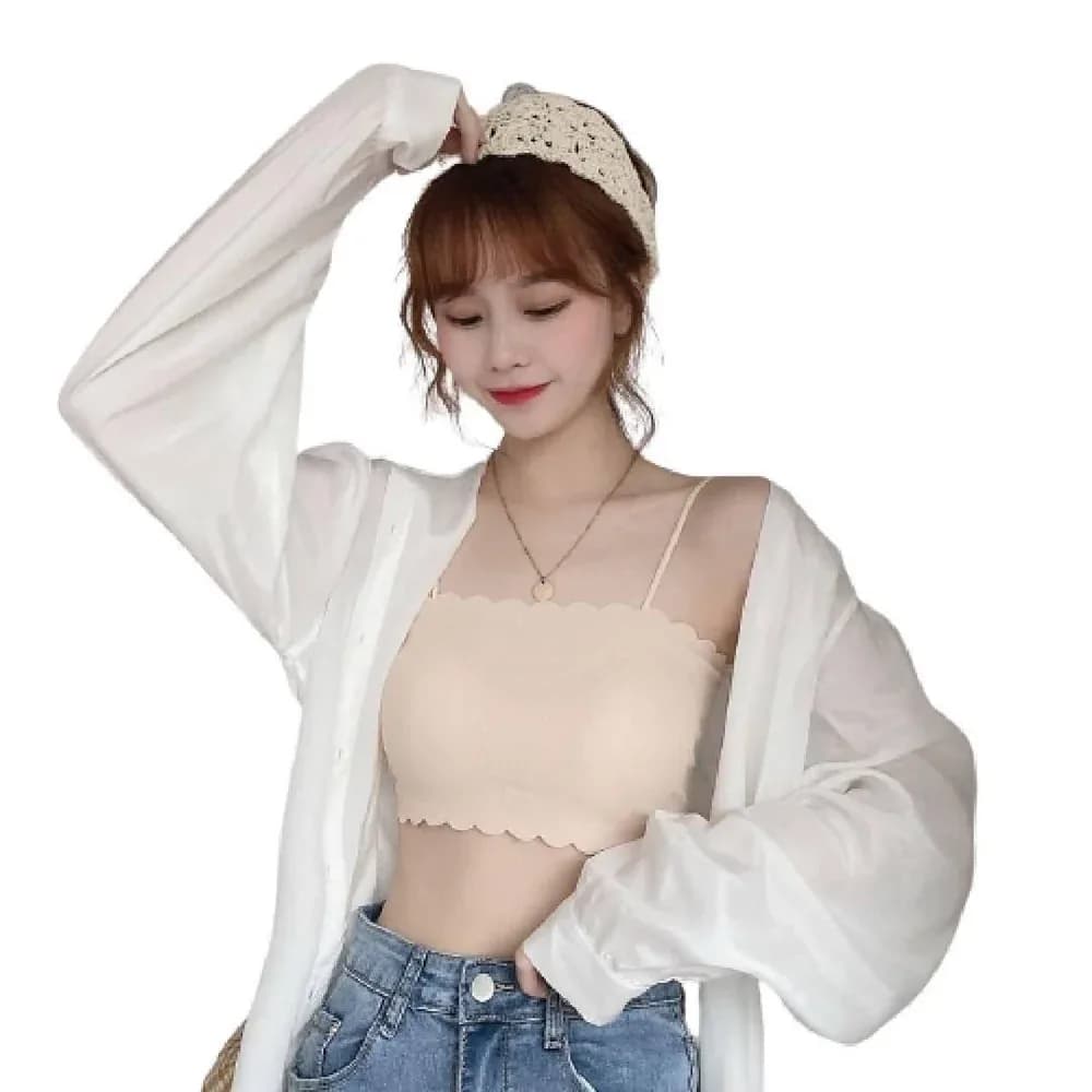 Cut Out Work Lace Padded 16 hook Bra, Teen Age Bra, Slim Stylish Comfortable Padded bra For Teenager Girls thumbnail 5