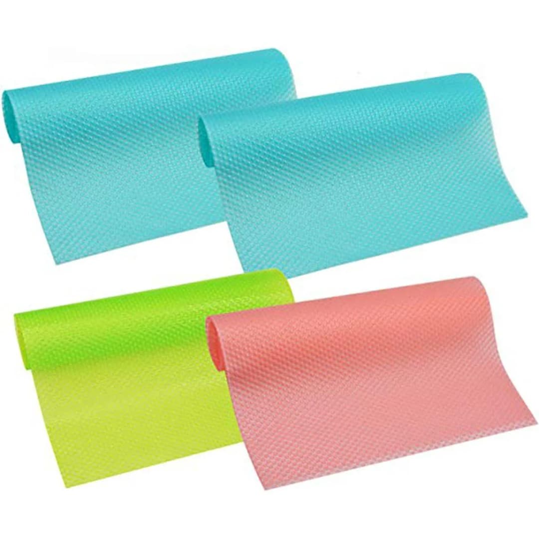 4pcs Freeze Mat, Anti Slip Fridge Mat, Washable Refrigerator Mats, Waterproof Fridge Mats, Drawer Mats thumbnail 5