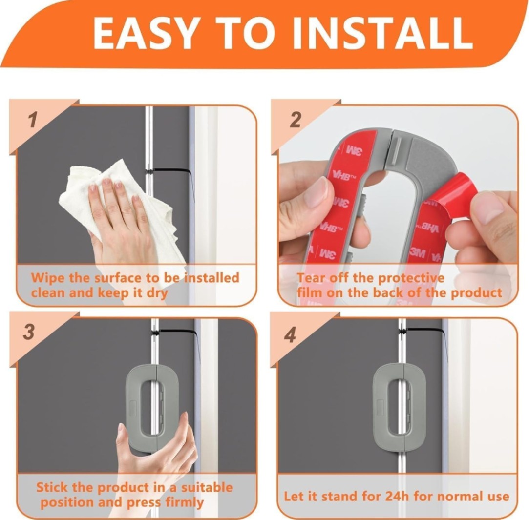 Multi-functional Refrigerator Door Lock - Child Safety & Security Protector, Fridge Door Lock thumbnail 4