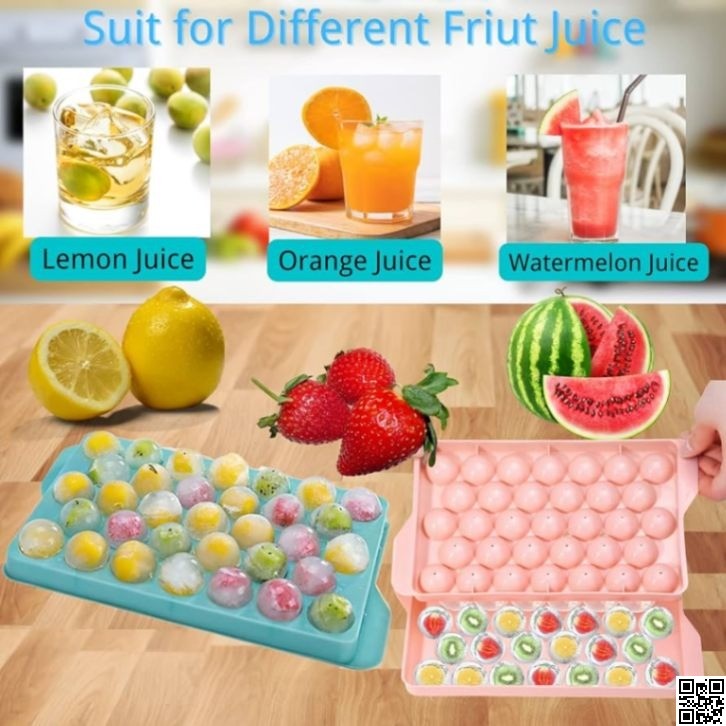 33 Grid Ice Ball Maker Mold – Silicone Ice Cube Tray with Lid thumbnail 7
