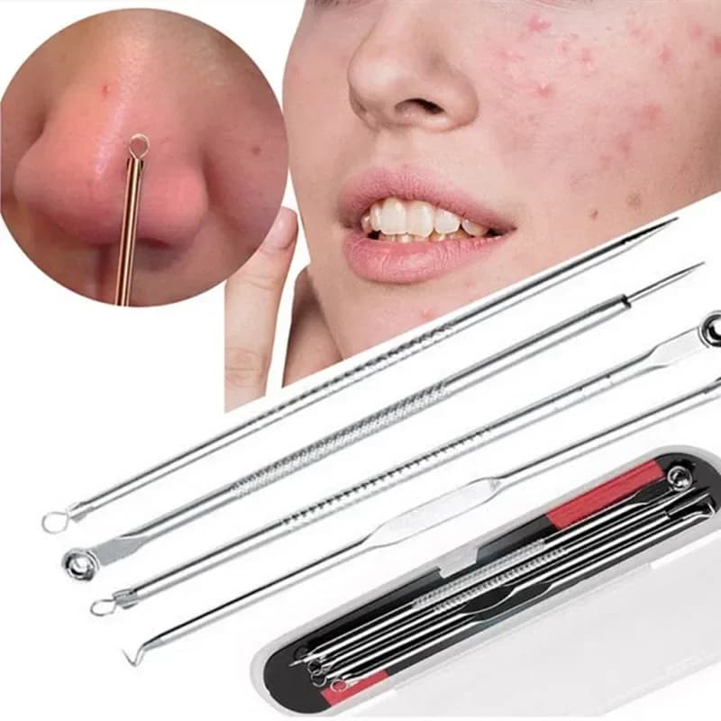 Blackhead Tweezers and Whitehead Remover Tool Spot Treatment Acne Set, Pimple Extractor thumbnail 2