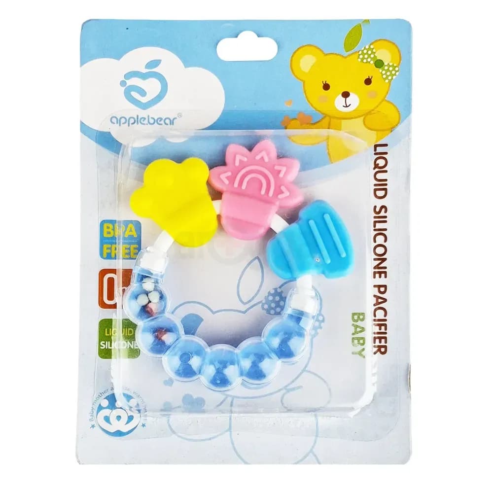 1PC Baby Silicone Teether Rattle Toy – BPA-Free Sensory Grasping Toy thumbnail 2