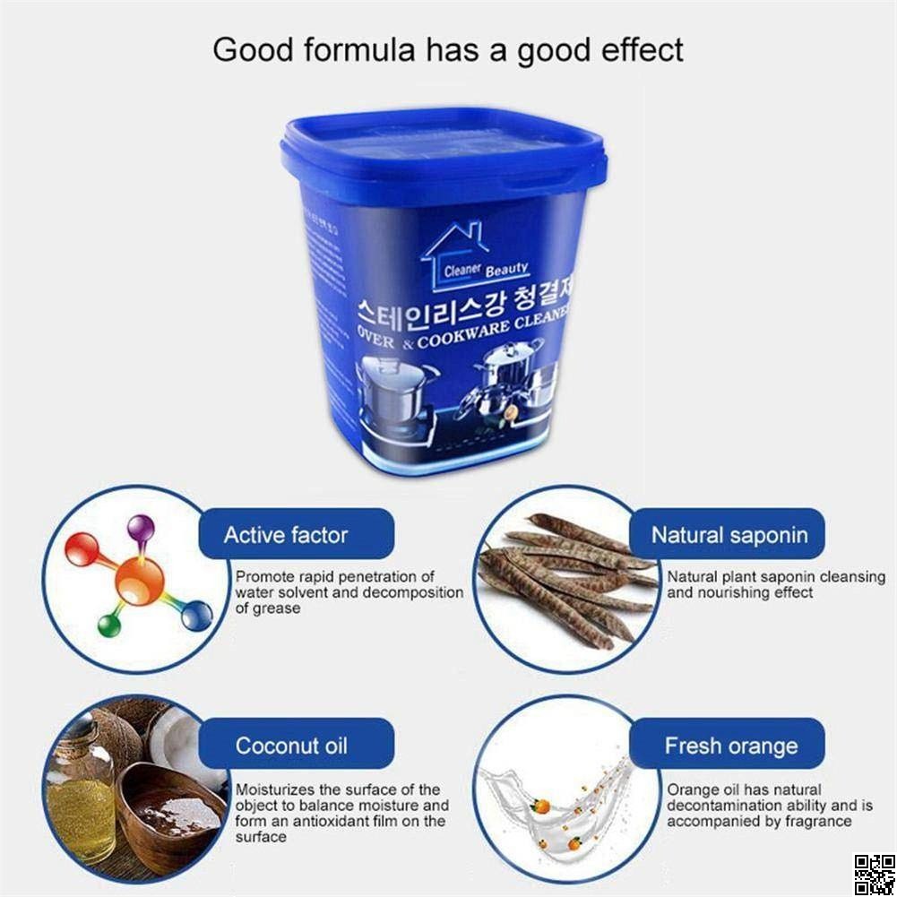 Stainless Steel Cookware Cleaning Paste – Kitchen Cleaner Washing Detergent thumbnail 2