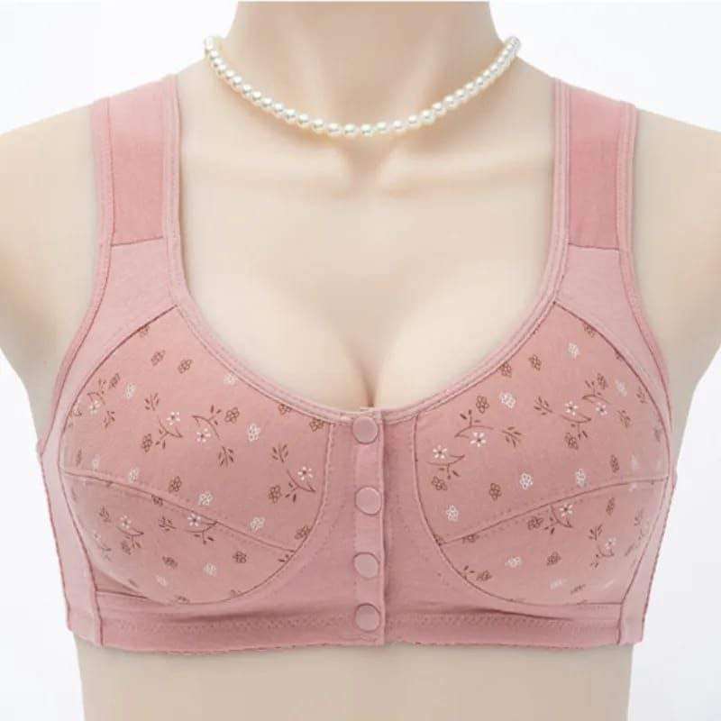 Front Button Nursing Bra for Women – Pure Cotton Front Closure Bra, Ultra Soft Maternity & Feeding Bra, Full Coverage Wireless Yoga Sports Bra thumbnail 3