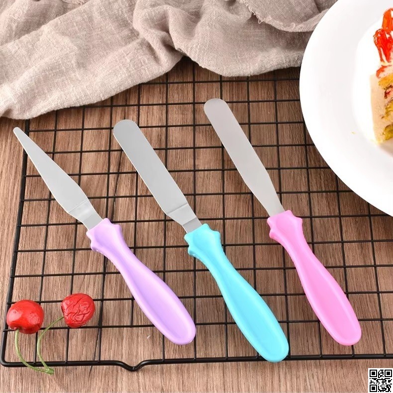 3 Pcs Stainless Steel Cream Spatula Set – Butter, Fondant & Cake Smoother Tools thumbnail 5