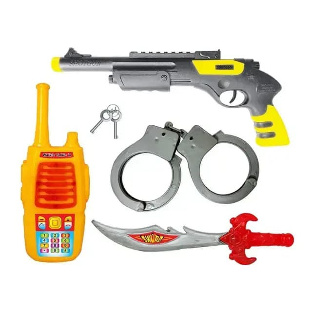 5-in-1 Police Commander Toy Set – Kids Pretend Play Toy Set
