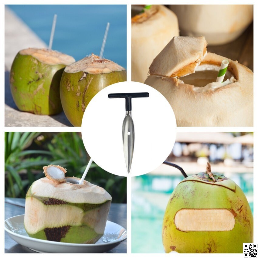 Stainless Steel Coconut Opener Tool – Easy Coconut Hole Puncher thumbnail 3