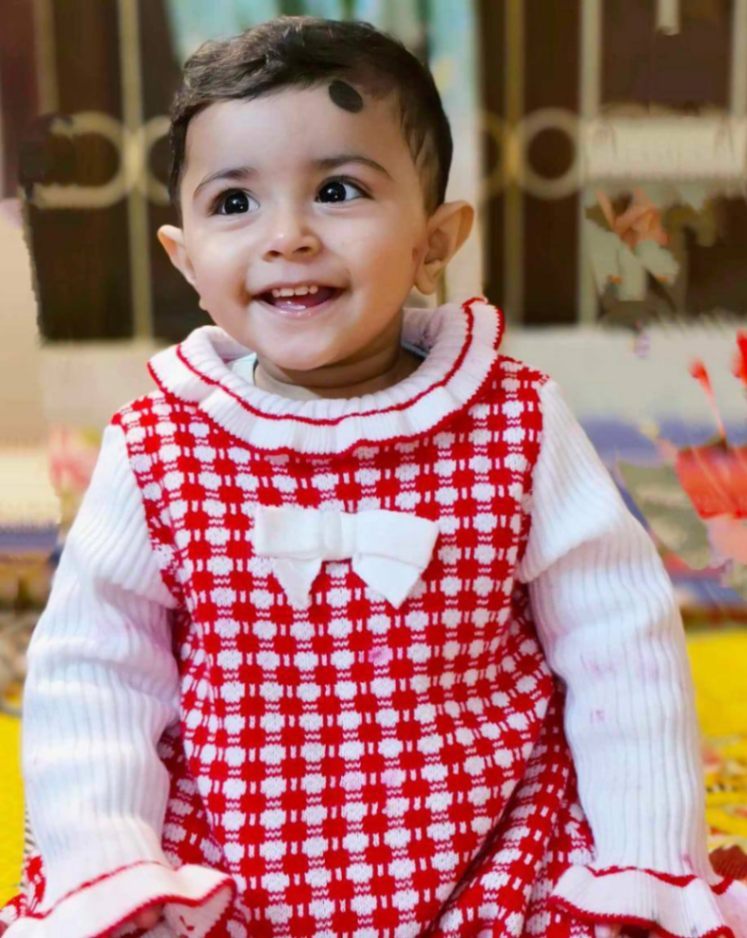 Little Girls Winter Sweater Dress with Ruffle Collar | Baby Girl Warm Winter Dress 2025 thumbnail 6