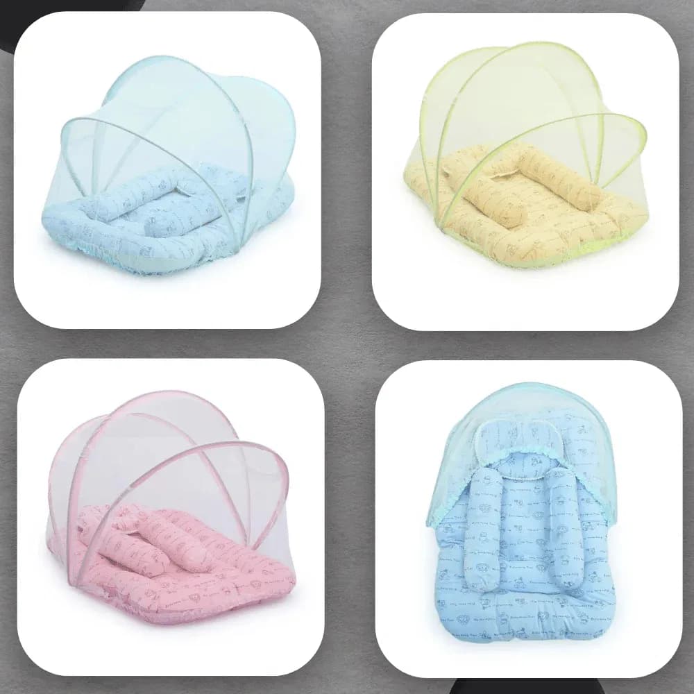 Baby Bed Set With Mosquito Net, Baby Bed with Mosquito Net and Pillow thumbnail 5