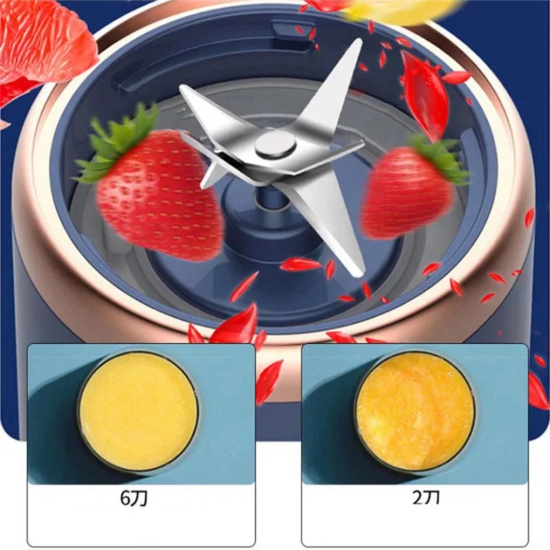 Small Portable Multifunctional Rechargeable Juicer 400ml with Extra Cup, Small Portable Juicer thumbnail 4