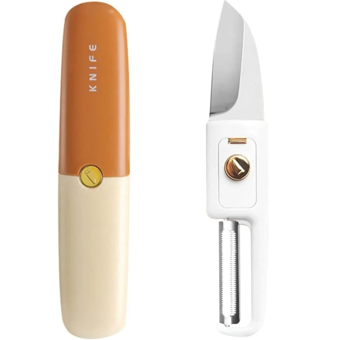 2 in 1 Fruit Knife & Peeler | Dual Function Vegetable Peeler & Fruit Cutting Knife