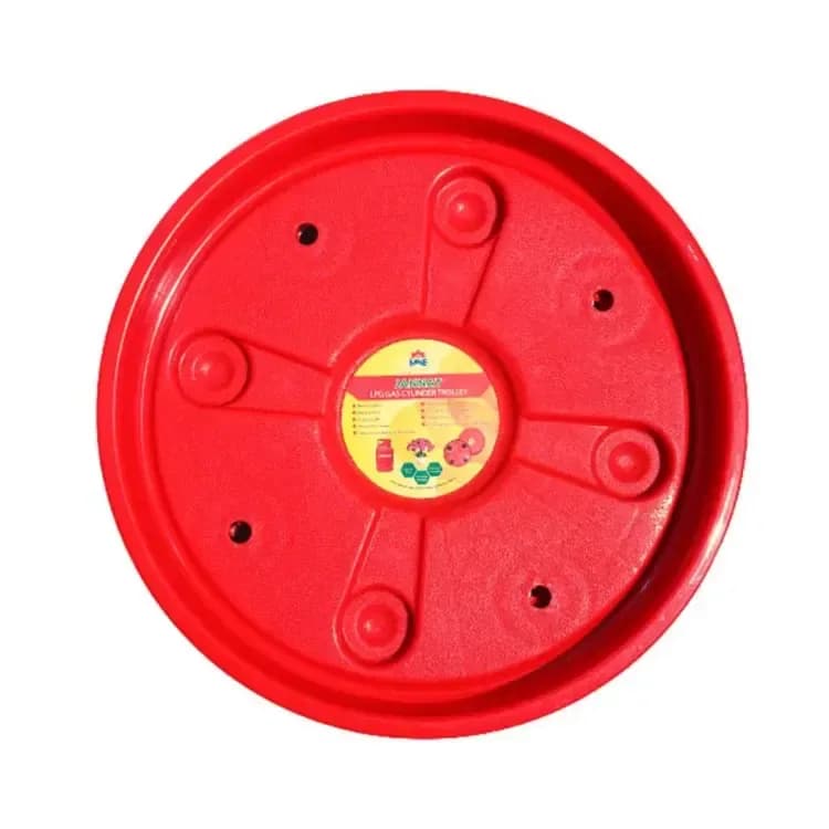 Lpg Gas Cylinder Trolley, Multifunctional Trolley - Cylinder Trolley Easily Movable Stand with Wheels, Gas Trolley, LPG Cylinder Stand, Water Bottle Trolley, Flower Pot Stand thumbnail 3