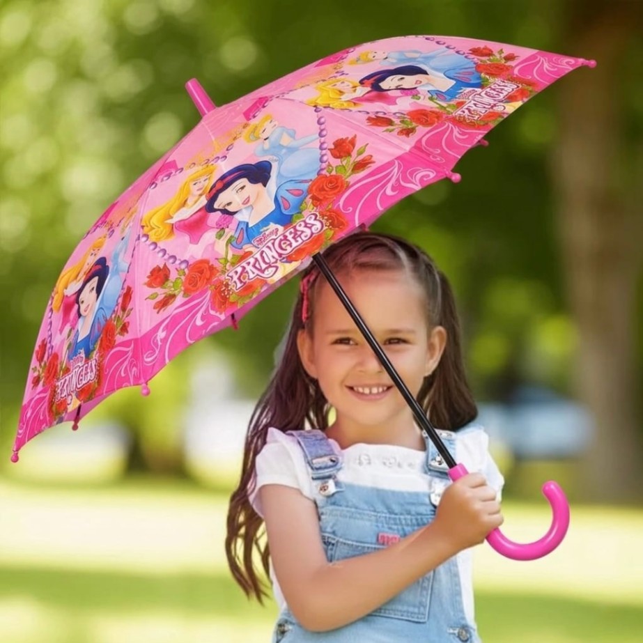 3D Printed Kids Cartoon Umbrella with Automatic Open Shaft & Free Whistle