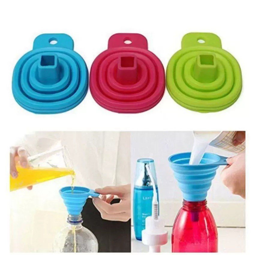 Foldable Silicone Funnel – Heat Resistant Kitchen Liquid Transfer Tool thumbnail 6