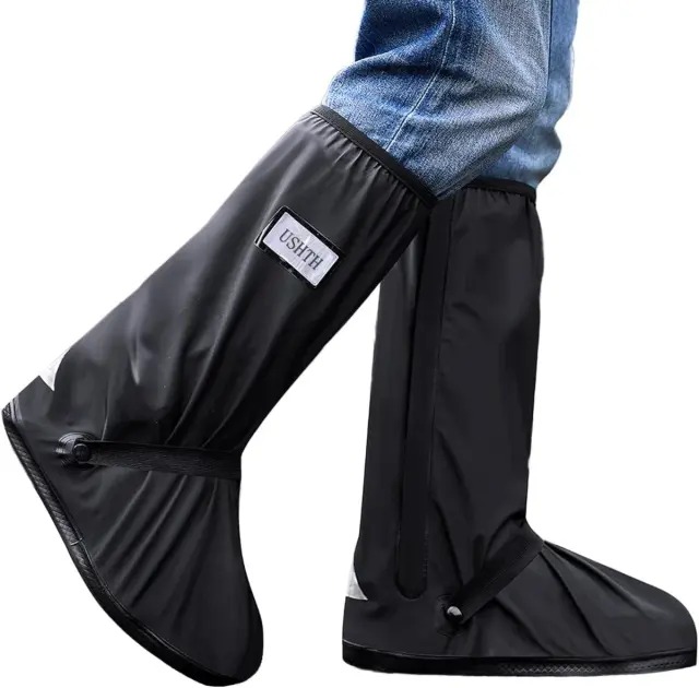 Waterproof Shoe Covers, Rain Covers for Shoes | Reusable Rain Snow Boots with Reflector thumbnail 5