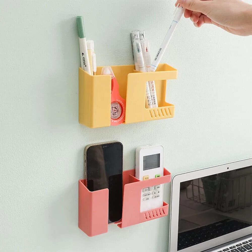 Wall Mount Mobile And Remote Holder, 2-in-1 Mobile Phone Charging Stand and Multipurpose Storage Holder Bracket thumbnail 6