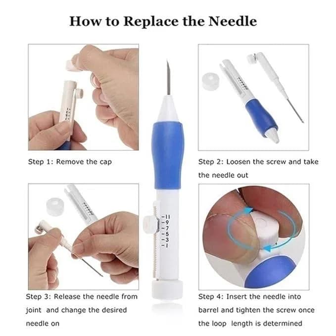 Embroidery Pen Kit | Easy Fabric Design Tool with Needles & Thread thumbnail 5