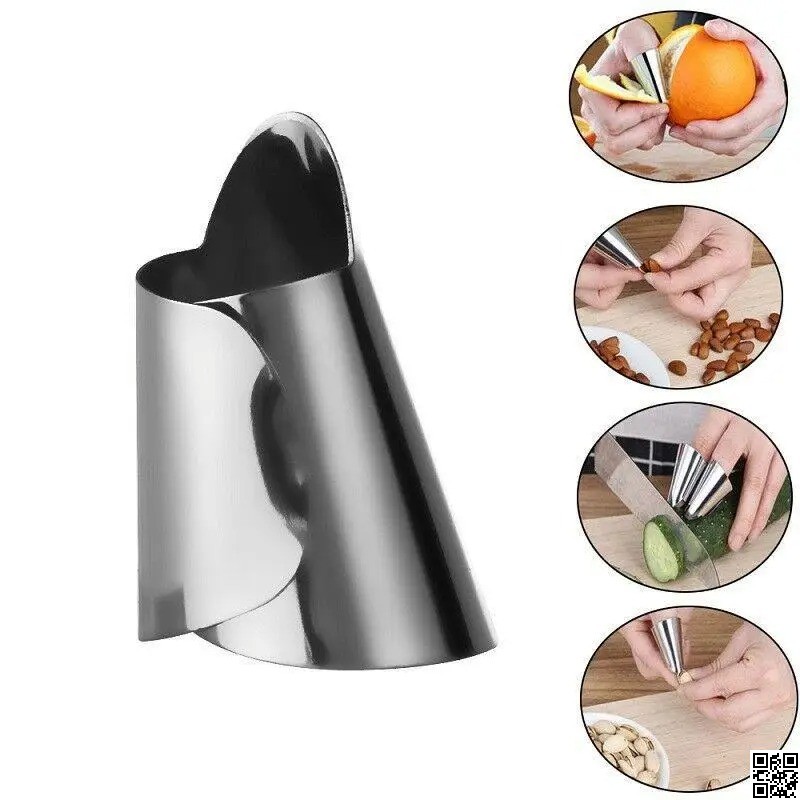 2Pcs Stainless Steel Finger Guard – Safe Cutting Kitchen Tool thumbnail 2