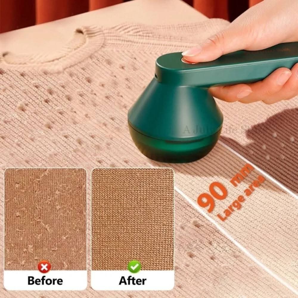 Rechargeable Electric Lint Remover Fabric Shaver – Portable Wool Fuzz Remover, Clothes Defuzzer Machine with 5 Blade System thumbnail 4