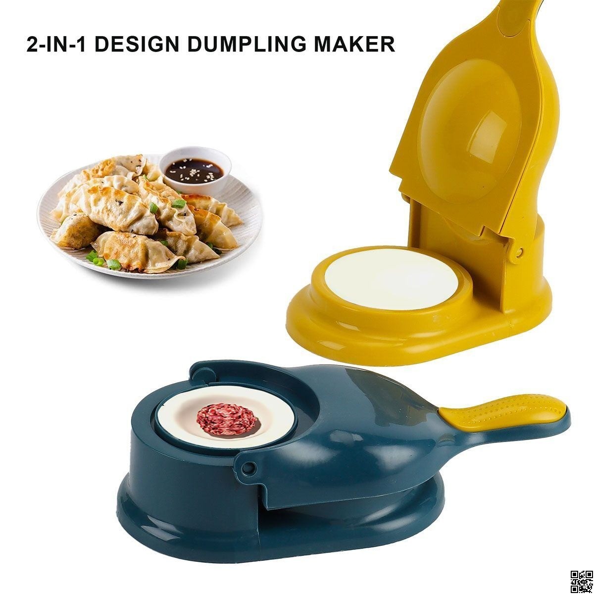 2 in 1 Dumpling Pitha Maker – Manual Dough Presser & Dumpling Wrapper Mold for Kitchen Baking