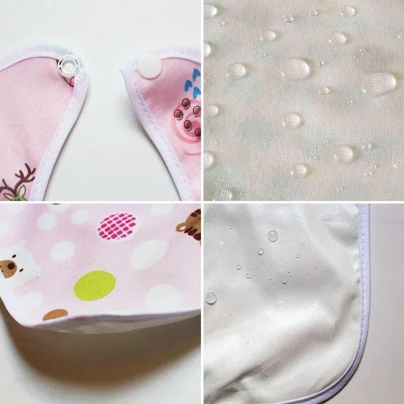 Velvet Baby bib towel soft cotton children's two-layer round-shaped bibs, Baby Apron bib thumbnail 6