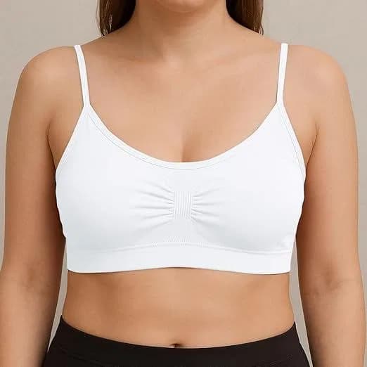 Sana Women's Seamless Padded Wirefree Comfort Bra, Teen Age Girl Seamless Cooling Comfort Air Bra thumbnail 3