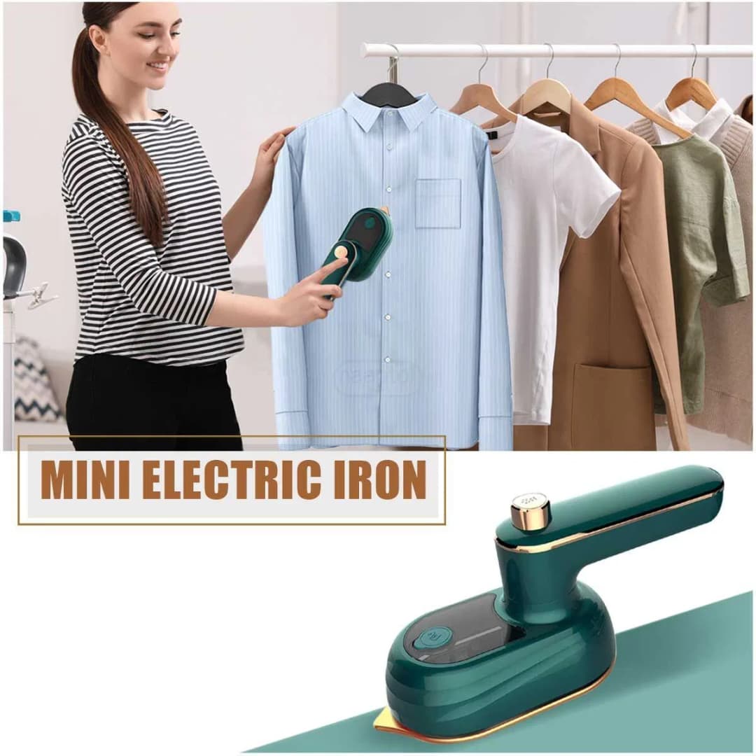Mini Micro Steam Iron Machine with Spray – Handheld Folding Electric Iron for Portable Travel & Home Use thumbnail 3